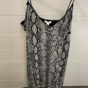 Snakeskin Slip Dress